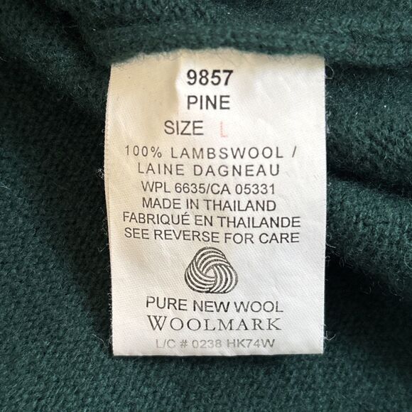 VINTAGE Woolrich Sweater 100% Lambswool Wool Crewneck Size Large - Picture 9 of 10